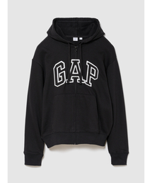 リラックスフィット GAPロゴ ジップアップパーカー