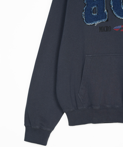 FDR（エフディーアール）の「Washing Applique USA Micro Disk Hoodie Slate Gray（パーカー・メンズ・その他・S/M/L）」の4枚目の写真