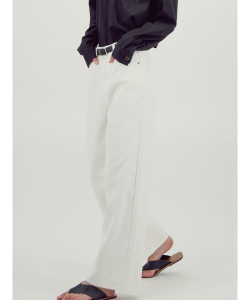 ACUD(アクド)の「Soft Structure Denim _White(デニムパンツ・レディース・ホワイト・S/M)」の3枚目の写真