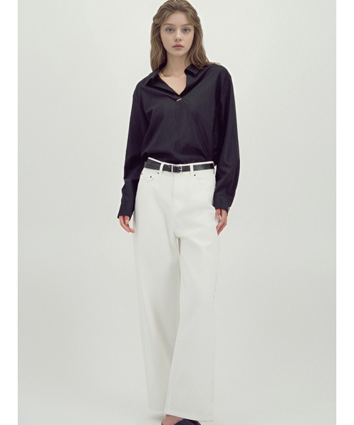 ACUD(アクド)の「Soft Structure Denim _White(デニムパンツ・レディース・ホワイト・S/M)」の5枚目の写真