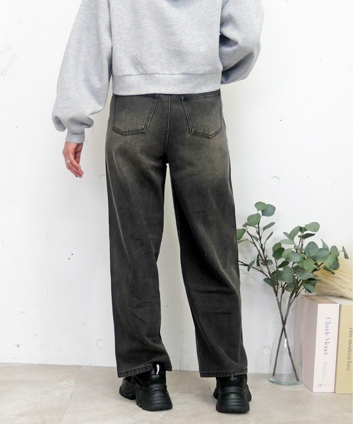 FUN(ファン)の「ストレートパンツ(デニムパンツ・レディース・ブルー/ブラック・L/M/S)」の5枚目の写真