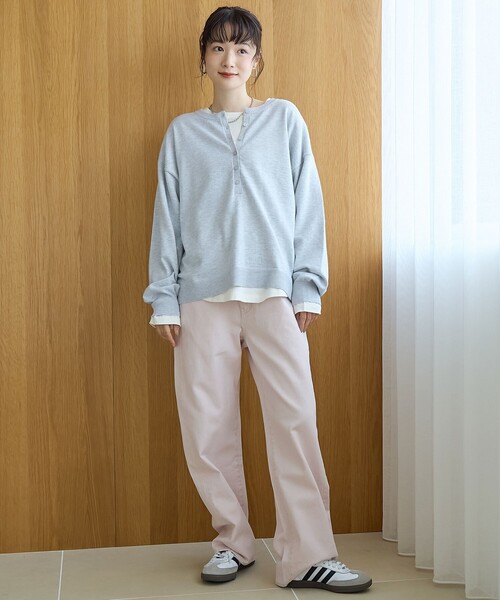 coen（コーエン）の「【セットアイテム】2wayヘンリーネックニットセット（ニット/セーター・レディース・ダークグレー/ライム/ピンク/ライトグレー・L/M）」の5枚目の写真