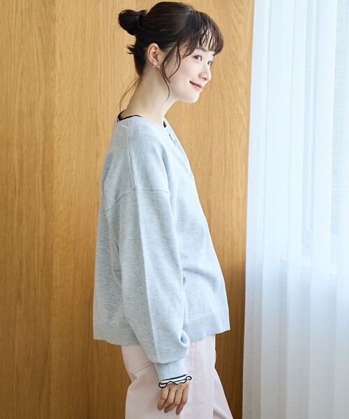 coen（コーエン）の「【セットアイテム】2wayヘンリーネックニットセット（ニット/セーター・レディース・ダークグレー/ライム/ピンク/ライトグレー・L/M）」の7枚目の写真