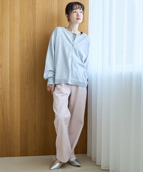 coen（コーエン）の「【セットアイテム】2wayヘンリーネックニットセット（ニット/セーター・レディース・ダークグレー/ライム/ピンク/ライトグレー・L/M）」の9枚目の写真