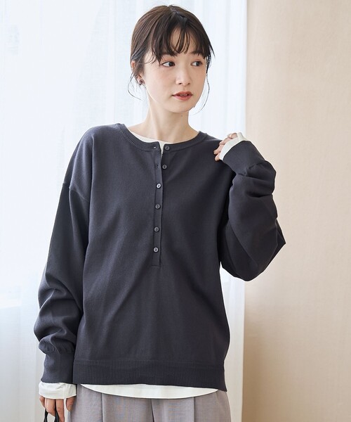 coen（コーエン）の「【セットアイテム】2wayヘンリーネックニットセット（ニット/セーター・レディース・ダークグレー/ライム/ピンク/ライトグレー・L/M）」の13枚目の写真