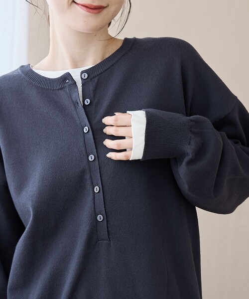 coen（コーエン）の「【セットアイテム】2wayヘンリーネックニットセット（ニット/セーター・レディース・ダークグレー/ライム/ピンク/ライトグレー・L/M）」の16枚目の写真