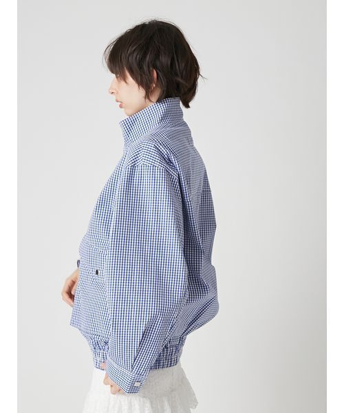 LILY BROWN（リリーブラウン）の「スタンドカラーブルゾン（ブルゾン・レディース・ベージュ/チェック/オフホワイト・F）」の14枚目の写真