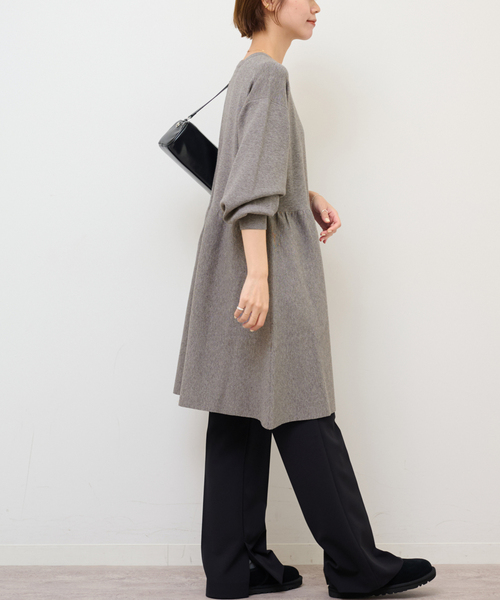 JOURNAL STANDARD relume（ジャーナルスタンダード　レリューム）の「《WEB限定追加》ウォッシャブルペプラムチュニック（チュニック・レディース・チャコールグレー/ブラック・FREE）」の9枚目の写真