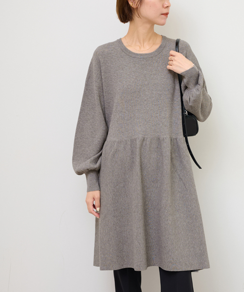 JOURNAL STANDARD relume（ジャーナルスタンダード　レリューム）の「《WEB限定追加》ウォッシャブルペプラムチュニック（チュニック・レディース・チャコールグレー/ブラック・FREE）」の11枚目の写真