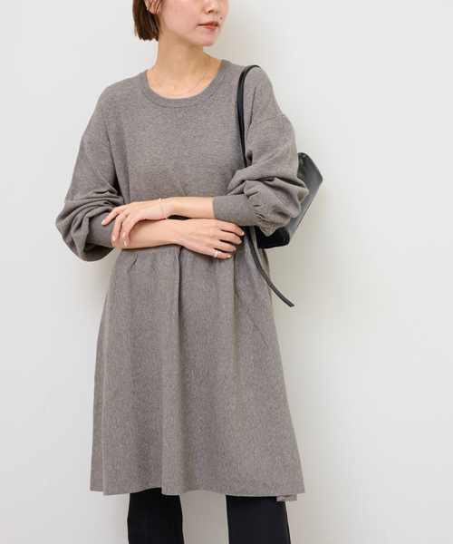 JOURNAL STANDARD relume（ジャーナルスタンダード　レリューム）の「《WEB限定追加》ウォッシャブルペプラムチュニック（チュニック・レディース・チャコールグレー/ブラック・FREE）」の12枚目の写真