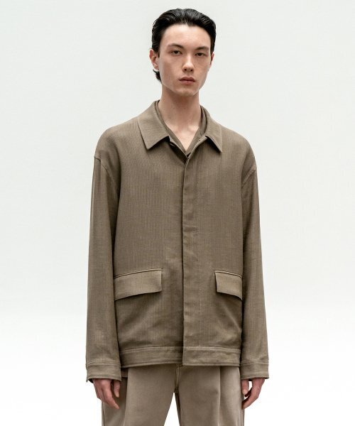 INSILENCE(インサイロンス)の「ウールリネンワークジャケットASHBROWN(その他アウター・メンズ・その他・S/M/L)」の1枚目の写真