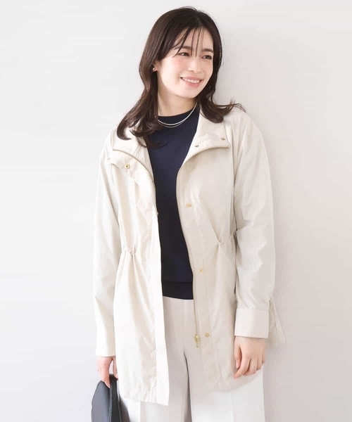 OFUON le MK(オフオンルエムケー)の「スタンドカラーライトブルゾン/洗える/WEB限定サイズあり(ブルゾン・レディース・ベージュ/ホワイト/ネイビー・38/36/40)」の15枚目の写真