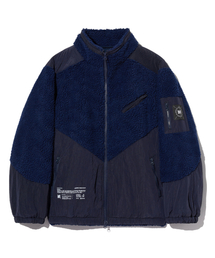BROWNBREATH | STAMP TAG SHERPA FLEECE JACKET - NAVY(その他アウター)