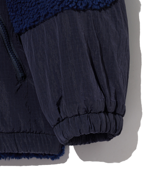 BROWNBREATH（ブラウンブレス）の「STAMP TAG SHERPA FLEECE JACKET - NAVY（その他アウター・レディース・その他・S/M/L/XL）」の6枚目の写真