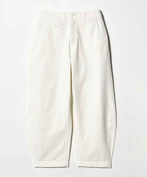 ASTRAET(アストラット)の「<ASTRAET>コットン チノ バレルパンツ(チノパンツ・レディース・ホワイト/ベージュ・0/2/1)」の2枚目の写真