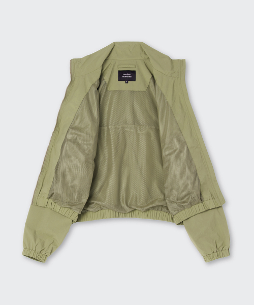 MUSINSA STANDARD WOMAN（ムシンサスタンダードウーマン）の「ウィメンズオーバーサイズハイネックウィンドブレーカージャケット[セージ]（ナイロンジャケット・レディース・その他・SMALL/MEDIUM/LARGE/X-SMALL）」の3枚目の写真