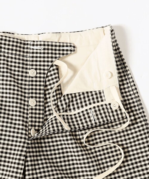 BEAMS BOY（ビームスボーイ）の「HAVERSACK / ギンガムチェック パンツ（その他パンツ・レディース・ブラック・1）」の4枚目の写真