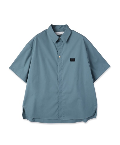 CULLNI（クルニ）の「High Count Broadcloth Embroidery Patch Short Sleeve Shirt（シャツ/ブラウス・メンズ・ブルー/ブラック/ピンク/グリーン/ホワイト・2/1/0）」の4枚目の写真