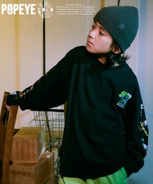 PAIRMANON STREET | 【POPEYE TM】綿100% マルチプリント 長袖Tシャツ【PAIRMANON STREET】(Tシャツ/カットソー)