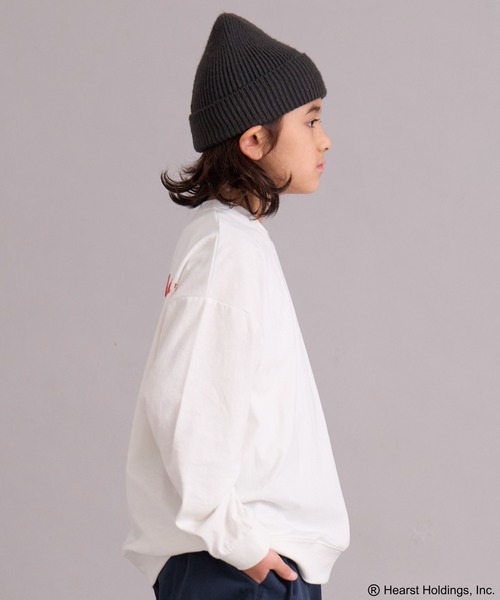 PAIRMANON STREET(ペアマノンストリート)の「【POPEYE(TM)】綿100% マルチプリント 長袖Tシャツ【PAIRMANON STREET】(Tシャツ/カットソー・キッズ・ブラック系その他/ブラック/ホワイト/ピンク・100/110/120/130/140/150/160)」の7枚目の写真