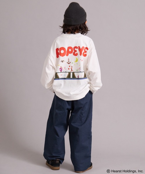 PAIRMANON STREET(ペアマノンストリート)の「【POPEYE(TM)】綿100% マルチプリント 長袖Tシャツ【PAIRMANON STREET】(Tシャツ/カットソー・キッズ・ブラック系その他/ブラック/ホワイト/ピンク・100/110/120/130/140/150/160)」の8枚目の写真