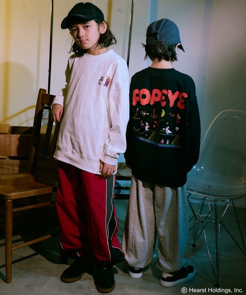 PAIRMANON STREET(ペアマノンストリート)の「【POPEYE(TM)】綿100% マルチプリント 長袖Tシャツ【PAIRMANON STREET】(Tシャツ/カットソー・キッズ・ブラック系その他/ブラック/ホワイト/ピンク・100/110/120/130/140/150/160)」の10枚目の写真