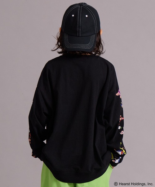 PAIRMANON STREET(ペアマノンストリート)の「【POPEYE(TM)】綿100% マルチプリント 長袖Tシャツ【PAIRMANON STREET】(Tシャツ/カットソー・キッズ・ブラック系その他/ブラック/ホワイト/ピンク・100/110/120/130/140/150/160)」の14枚目の写真