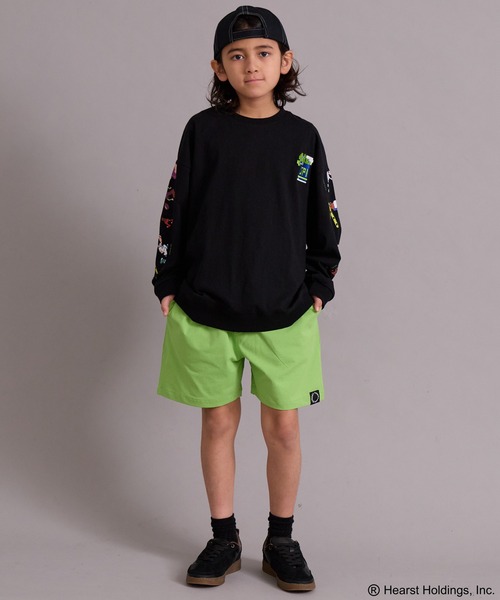 PAIRMANON STREET(ペアマノンストリート)の「【POPEYE(TM)】綿100% マルチプリント 長袖Tシャツ【PAIRMANON STREET】(Tシャツ/カットソー・キッズ・ブラック系その他/ブラック/ホワイト/ピンク・100/110/120/130/140/150/160)」の15枚目の写真