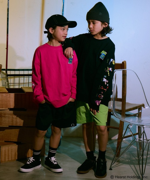 PAIRMANON STREET(ペアマノンストリート)の「【POPEYE(TM)】綿100% マルチプリント 長袖Tシャツ【PAIRMANON STREET】(Tシャツ/カットソー・キッズ・ブラック系その他/ブラック/ホワイト/ピンク・100/110/120/130/140/150/160)」の16枚目の写真