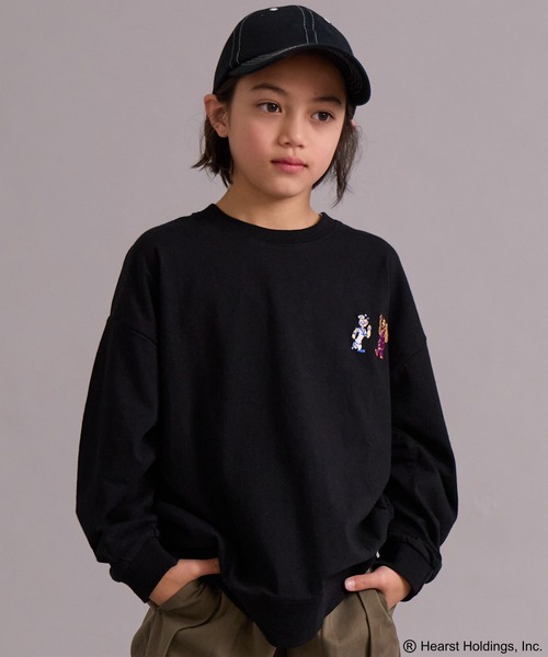 PAIRMANON STREET(ペアマノンストリート)の「【POPEYE(TM)】綿100% マルチプリント 長袖Tシャツ【PAIRMANON STREET】(Tシャツ/カットソー・キッズ・ブラック系その他/ブラック/ホワイト/ピンク・100/110/120/130/140/150/160)」の19枚目の写真