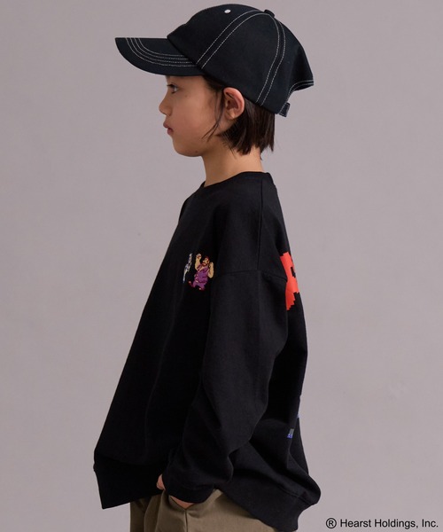 PAIRMANON STREET(ペアマノンストリート)の「【POPEYE(TM)】綿100% マルチプリント 長袖Tシャツ【PAIRMANON STREET】(Tシャツ/カットソー・キッズ・ブラック系その他/ブラック/ホワイト/ピンク・100/110/120/130/140/150/160)」の20枚目の写真