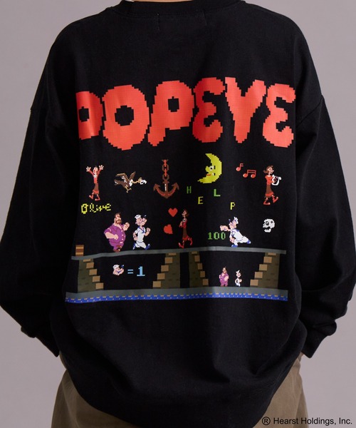 PAIRMANON STREET(ペアマノンストリート)の「【POPEYE(TM)】綿100% マルチプリント 長袖Tシャツ【PAIRMANON STREET】(Tシャツ/カットソー・キッズ・ブラック系その他/ブラック/ホワイト/ピンク・100/110/120/130/140/150/160)」の22枚目の写真