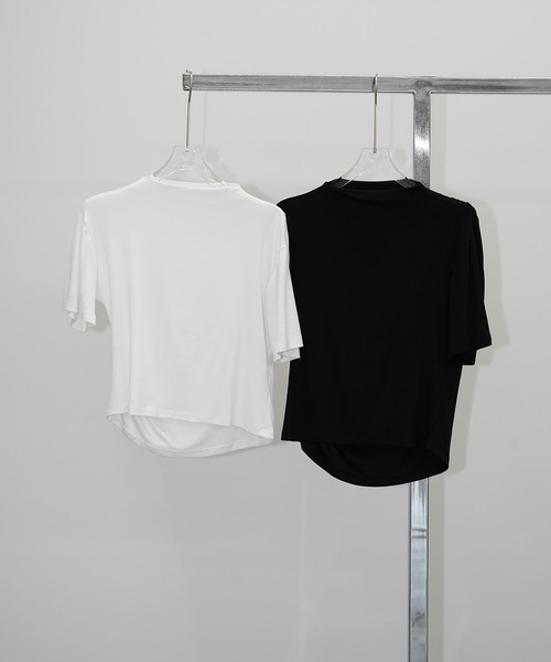 chuclla(チュクラ)の「アシンメトリードレープトップス chw26s079(Tシャツ/カットソー・レディース・ホワイト/ブラック・FREE)」の18枚目の写真