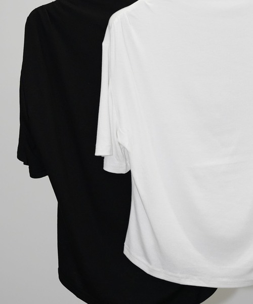 chuclla(チュクラ)の「アシンメトリードレープトップス chw26s079(Tシャツ/カットソー・レディース・ホワイト/ブラック・FREE)」の21枚目の写真
