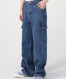 DOUBLE STEAL | DSヴィンテージライクワイドデニムカーゴパンツ(カーゴパンツ)