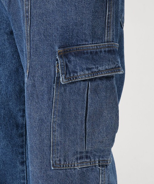 DOUBLE STEAL（ダブルスティール）の「DSヴィンテージライクワイドデニムカーゴパンツ（カーゴパンツ・メンズ・ブラック/インディゴブルー・X-LARGE/LARGE/MEDIUM/SMALL/X-SMALL）」の6枚目の写真
