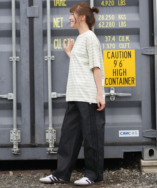 adidas(アディダス)の「adidas/アディダス W STADIUM C ストレートデニムパンツ P7765(その他パンツ・レディース・ネイビー/オフホワイト/ブラック・L/M)」の17枚目の写真