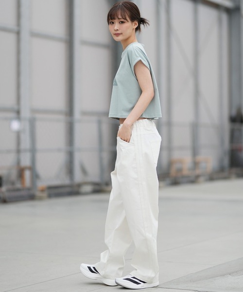 adidas(アディダス)の「adidas/アディダス W STADIUM C ストレートデニムパンツ P7765(その他パンツ・レディース・ネイビー/オフホワイト/ブラック・L/M)」の5枚目の写真