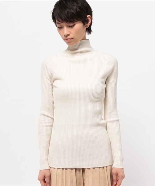 OUTLET（アウトレット）の「【WHO'S WHO gallery】AMリブニット（ニット/セーター・レディース・オフホワイト/ワイン/グリーン・FREE）」の7枚目の写真