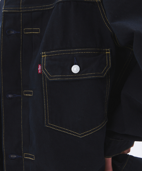 Levi's(リーバイス)の「LEVI’S(R) / リーバイス(R) タイプ1 トラッカージャケット 後染めカスタム(デニムジャケット・メンズ・ブラック・XXX-LARGE/XX-LARGE)」の15枚目の写真