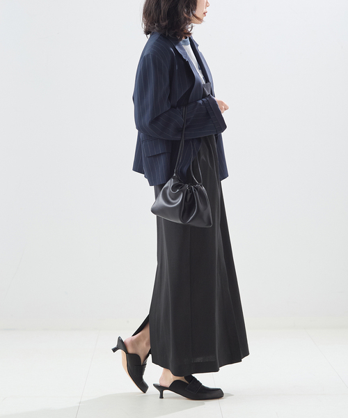 journal standard L'essage（ジャーナルスタンダードレサージュ）の「SELサスペンダースカート（スカート・レディース・ベージュ/ブラック・36/38）」の4枚目の写真