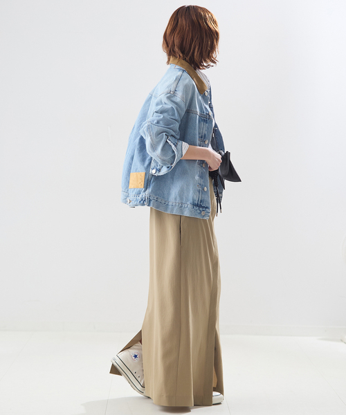 journal standard L'essage（ジャーナルスタンダードレサージュ）の「SELサスペンダースカート（スカート・レディース・ベージュ/ブラック・36/38）」の8枚目の写真