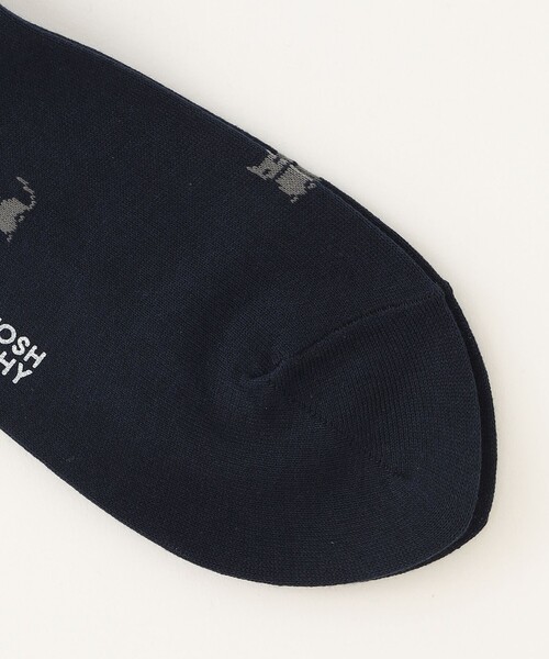 MACKINTOSH PHILOSOPHY（ﾏｯｷﾝﾄｯｼｭ ﾌｨﾛｿﾌｨｰ）の「ブラックキャット カジュアルソックス（ソックス/靴下・メンズ・ベージュ/ダークネイビー・FREE）」の5枚目の写真