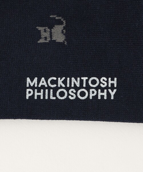 MACKINTOSH PHILOSOPHY（ﾏｯｷﾝﾄｯｼｭ ﾌｨﾛｿﾌｨｰ）の「ブラックキャット カジュアルソックス（ソックス/靴下・メンズ・ベージュ/ダークネイビー・FREE）」の6枚目の写真