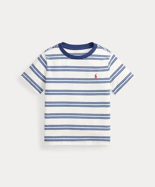 POLO RALPH LAUREN CHILDRENSWEAR(ポロ ラルフ ローレン チルドレンズウェア)の「ストライプド コットン ジャージー Tシャツ(Tシャツ/カットソー・キッズ・ホワイト・3/4/6/7)」の7枚目の写真
