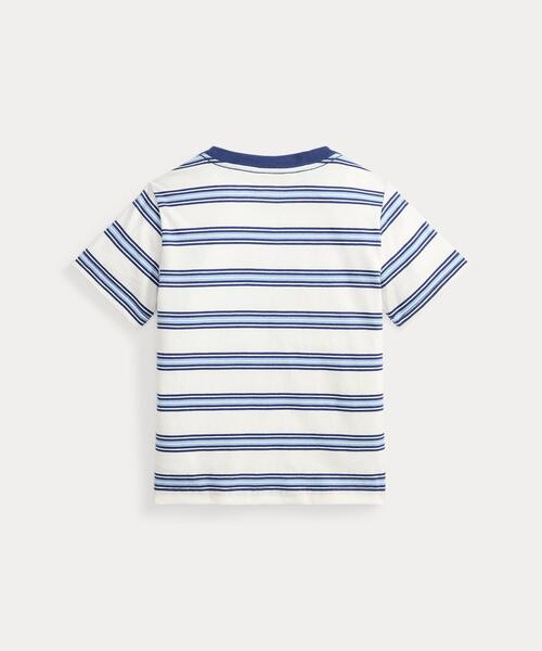 POLO RALPH LAUREN CHILDRENSWEAR(ポロ ラルフ ローレン チルドレンズウェア)の「ストライプド コットン ジャージー Tシャツ(Tシャツ/カットソー・キッズ・ホワイト・3/4/6/7)」の6枚目の写真