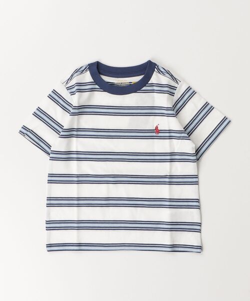POLO RALPH LAUREN CHILDRENSWEAR(ポロ ラルフ ローレン チルドレンズウェア)の「ストライプド コットン ジャージー Tシャツ(Tシャツ/カットソー・キッズ・ホワイト・3/4/6/7)」の3枚目の写真