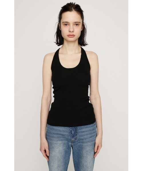 SLY（スライ）の「HALTER NECK CUP IN CAMI ホルターネックカップインキャミ 春服（キャミソール・レディース・パープル/杢グレー/ブラック・FREE）」の7枚目の写真