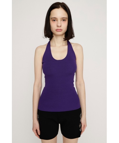 SLY（スライ）の「HALTER NECK CUP IN CAMI ホルターネックカップインキャミ 春服（キャミソール・レディース・パープル/杢グレー/ブラック・FREE）」の16枚目の写真