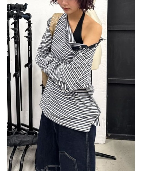 SLY(スライ)の「HALTER NECK CUP IN CAMI ホルターネックカップインキャミ 春服(キャミソール・レディース・パープル/杢グレー/ブラック・FREE)」の19枚目の写真